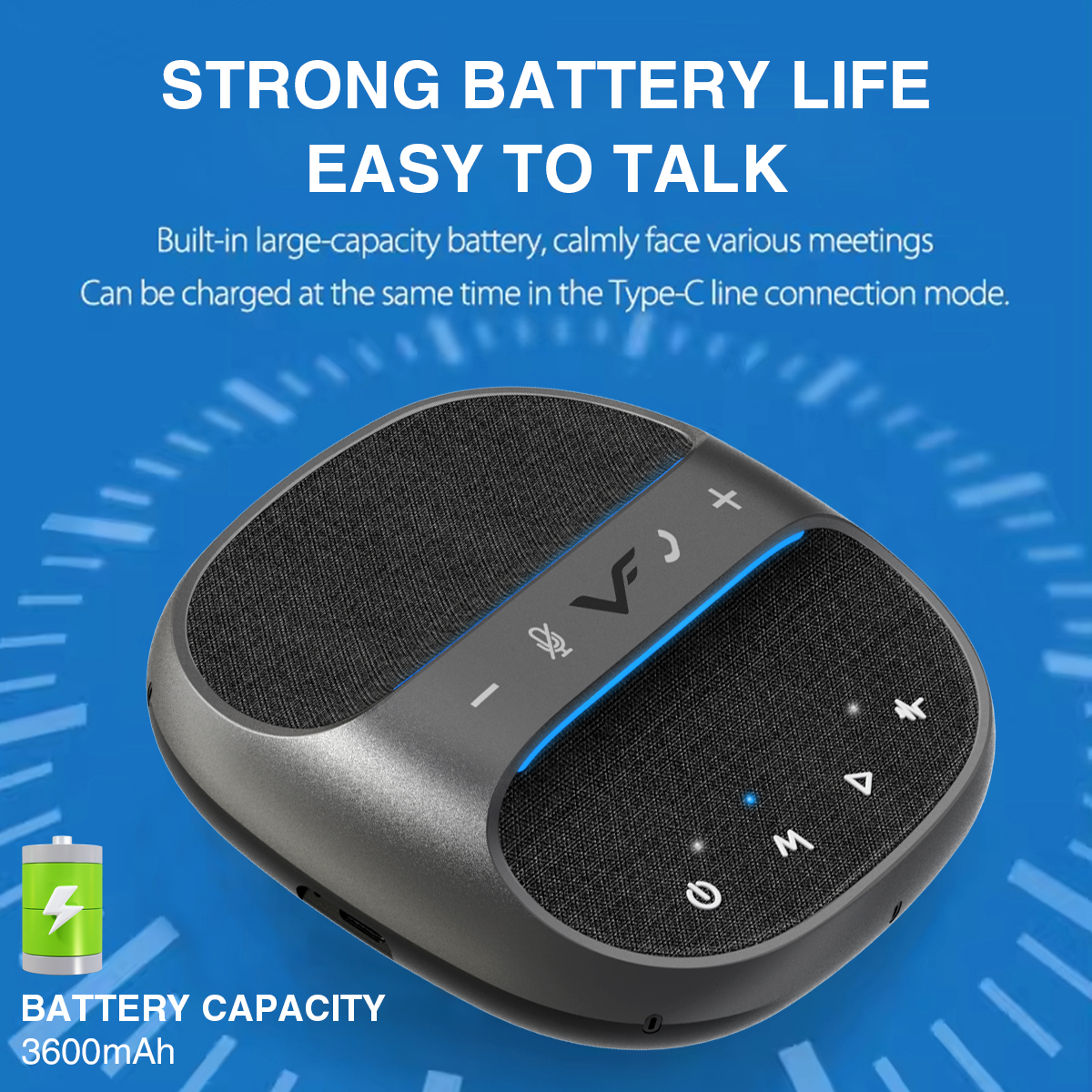 Picture of Vinnfier VF CS-11 Conference Speaker & Microphone Bluetooth ...