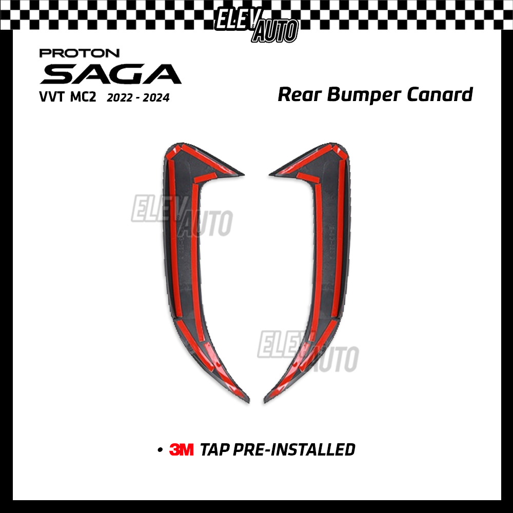 Proton Saga VVT MC2 2021 - 2024 Rear Bumper Canard Side Trim Garnish ...