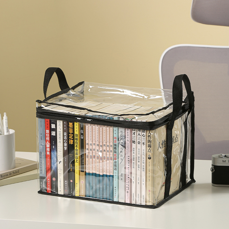 Book Storage Bag Stackable Dustroof Books Collection Container Portable ...