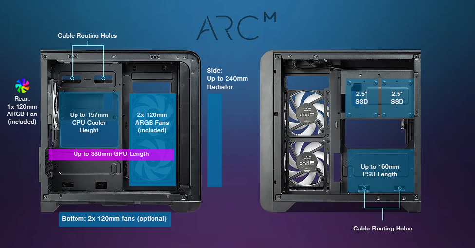 # TECWARE [Arc M/Arc] - Curved TG PC Case With CPU & GPU Temperature ...