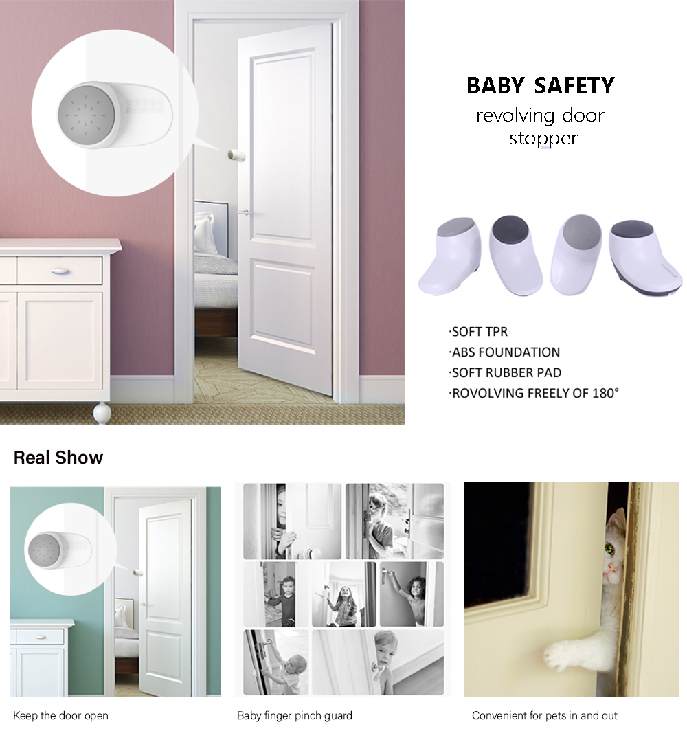 Child Safety Rotating Door Stopper Baby Safety Finger Pinch Guard