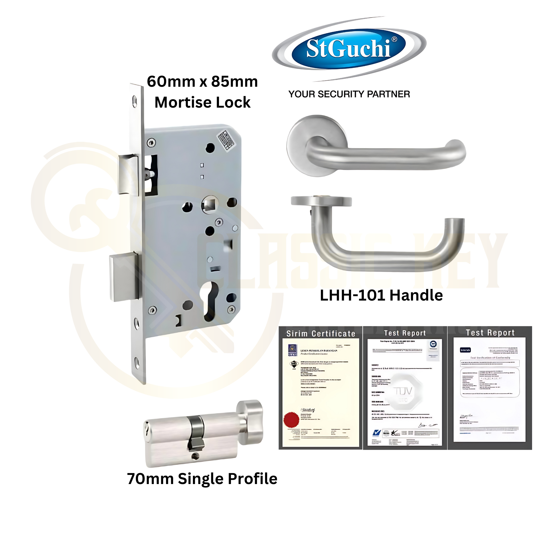 St Guchi Mortise Door Lock Lever Handle SIRIM Approved (SGLHR-101 ...