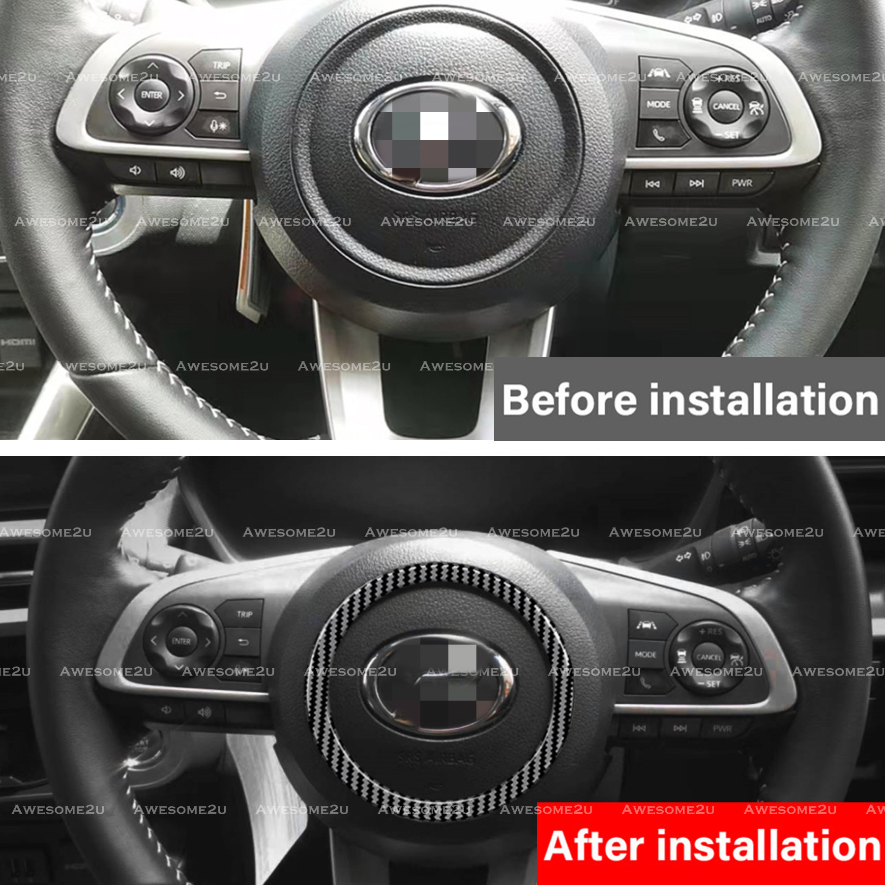 Awesome2u Toyota New Vios 2023-2024 Steering Wheel Horn Button O-Ring ...