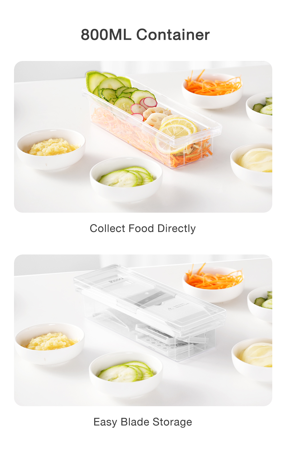 Simplus Food Chopper | Multi-Functional Vegetable Slicer | 5 Blades ...