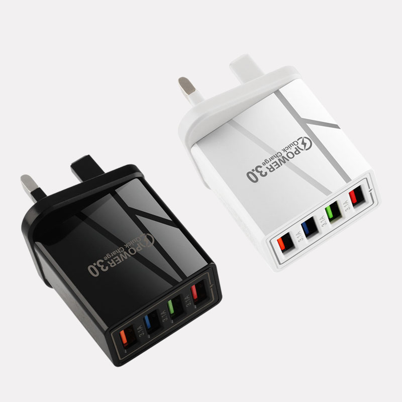 120w Fast Charger 5USB QC3.0 USB + PD Port Fast Charging Adapter ...