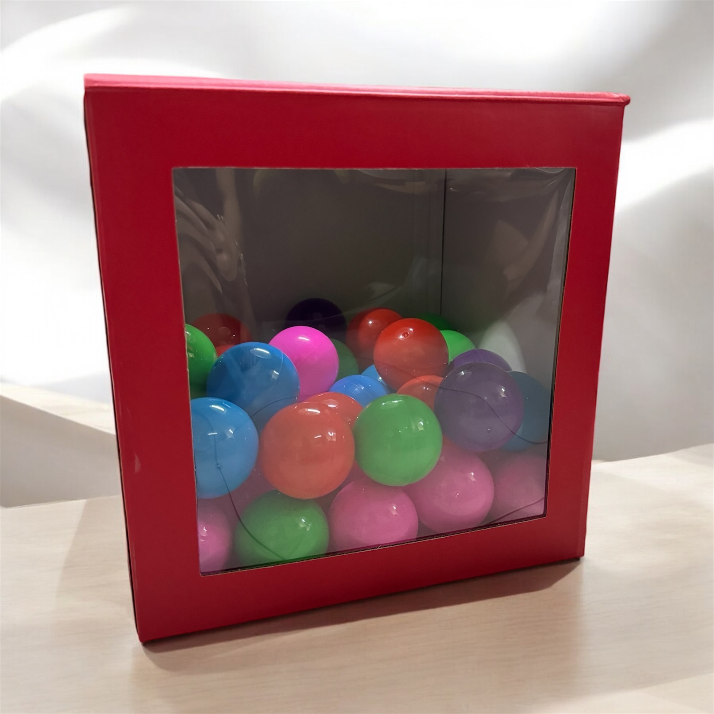 ⚡️Ready Stock⚡️25x25x25cm Lucky Draw Paper Box Colourful Capsules Ball ...