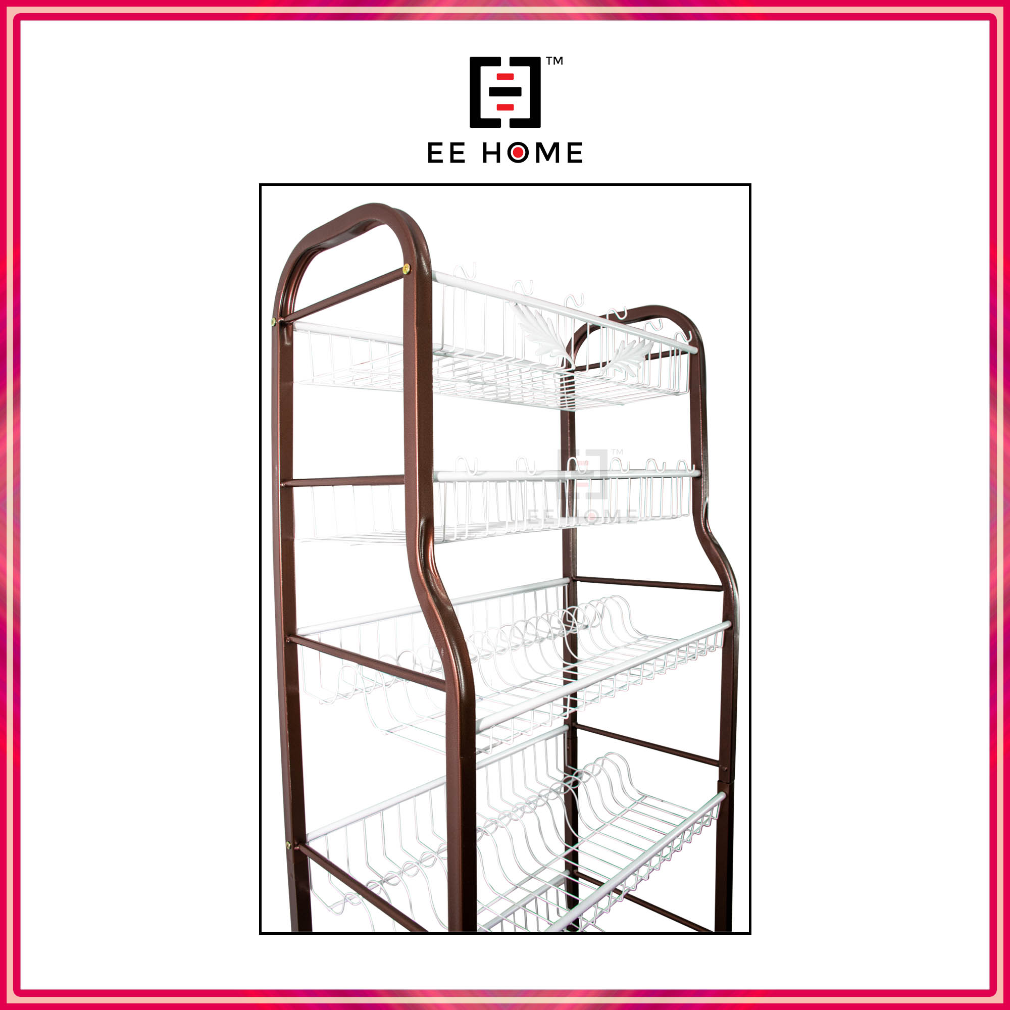 EE HOME 3V 6-Tiers Multipurpose Rack Dish Rack Kitchen Rack Rak ...