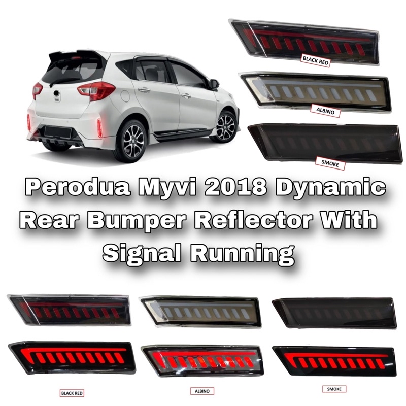 Dynamic Rear Bumper Reflector Alza/Axia/Myvi/Bezza/Persona/Exora/satria ...