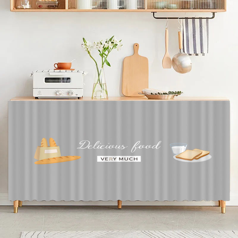 Cabinet Shade Curtains Simple Cabinet Curtain Self-adhesive Kitchen ...