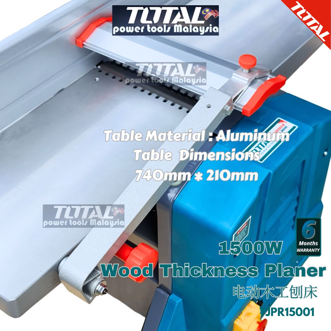 TOTAL Electric 8'' Bench Top 1500W wood thickness planer Jointer/Planer