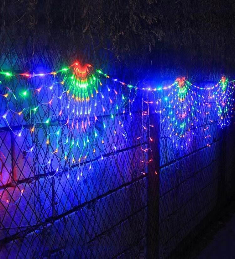 3.5m 3 Peacock Light Mesh Net Led String Lights Deepavali Light Curtain ...