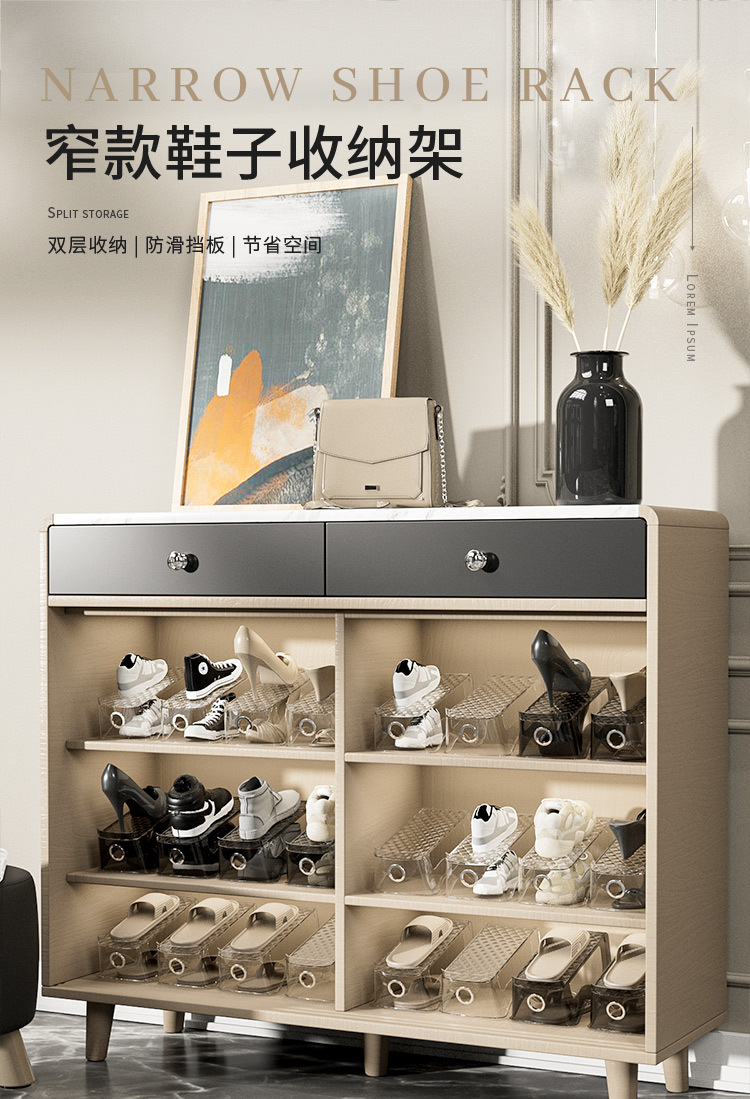 SHOE ORGANIZER MURVEL SHOE ORGANIZER GREY BLACK SHOE STORAGE PENYUSUN