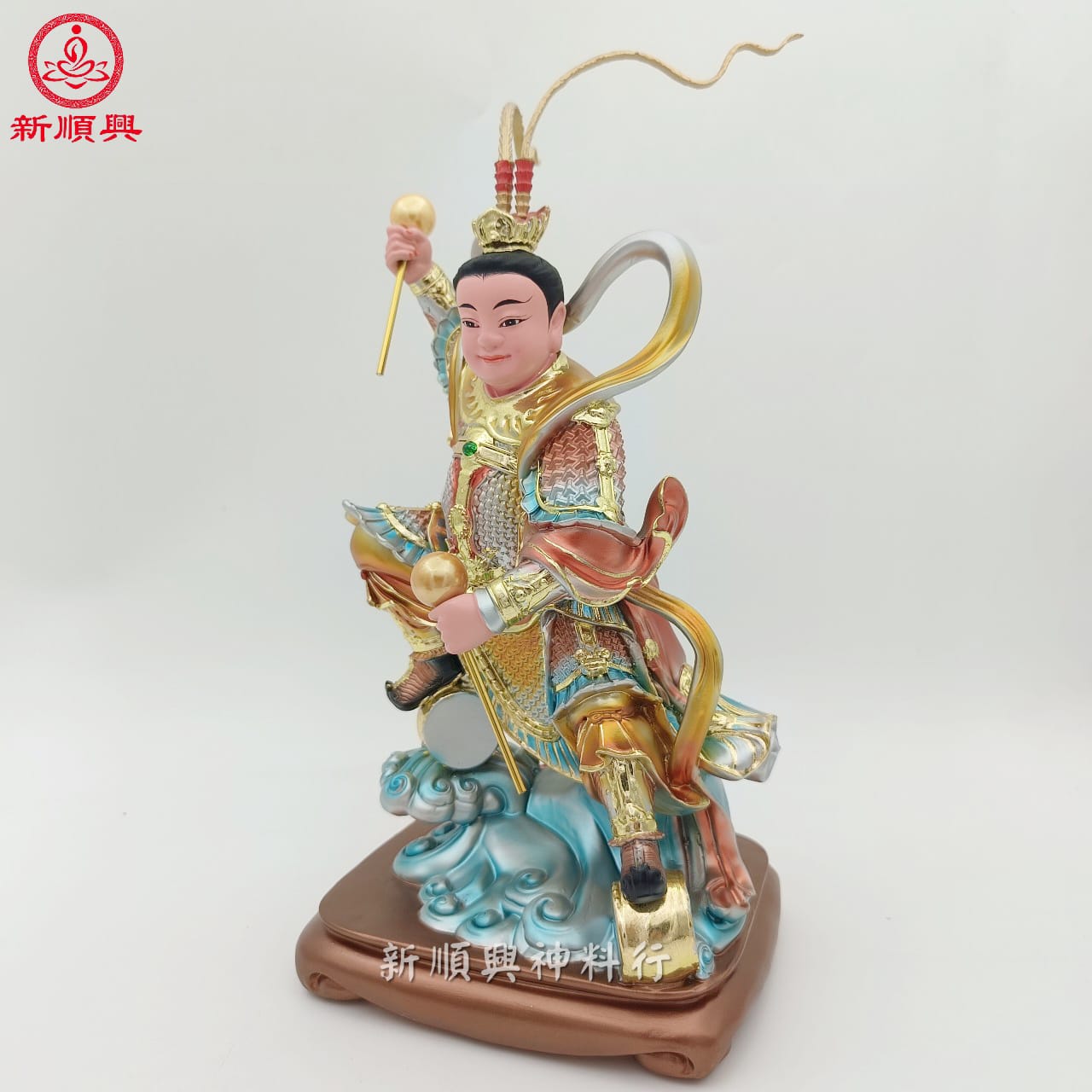 12寸金吒木吒/金缕彩/太子/金吒大太子/木吒二太子/哪吒三太子/树脂/神像摆件 Jin Zha Mu Zha Statue | Shopee ...