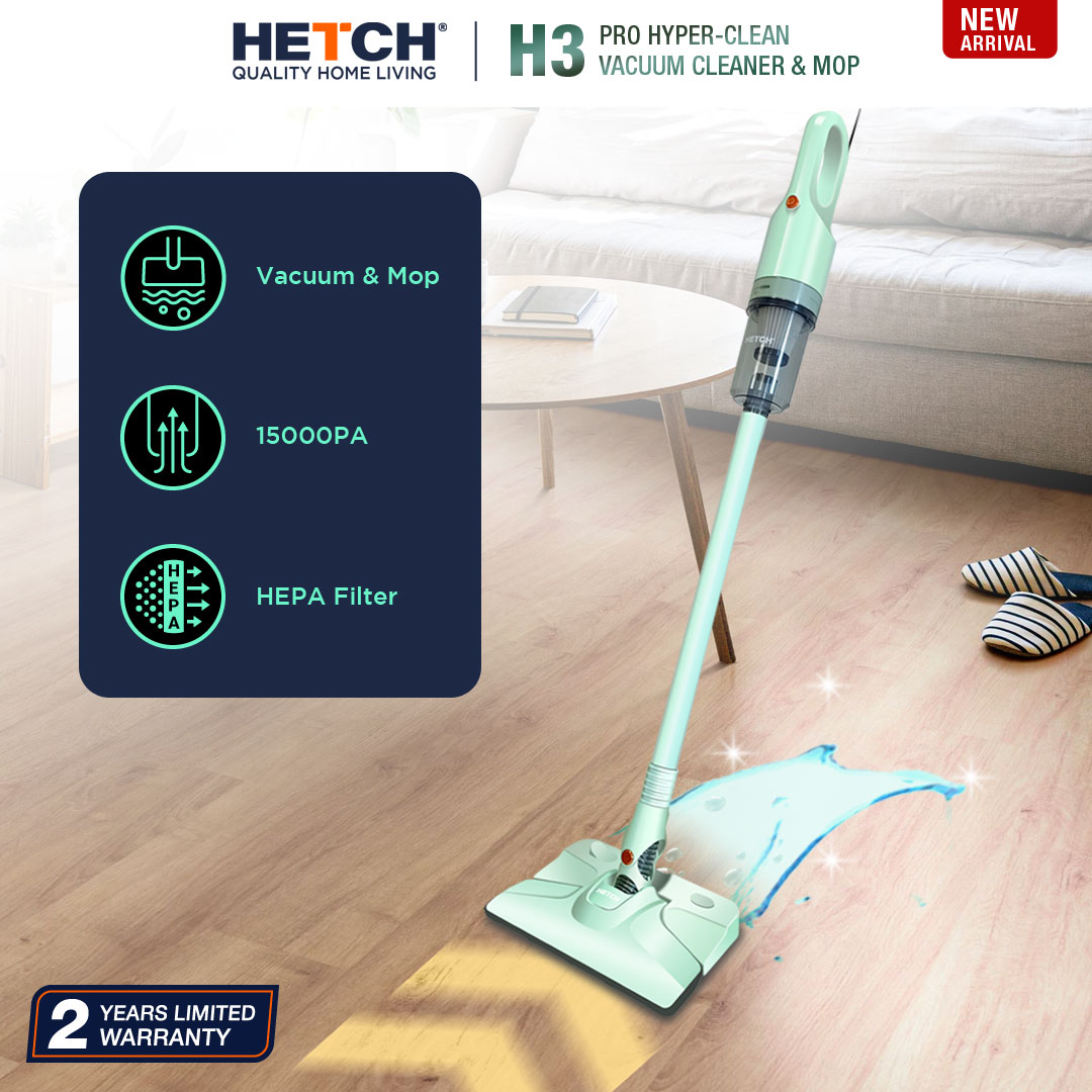 HETCH H3 Pro HyperClean Handheld Dust Mite Bed Vacuum Cleaner & Mop