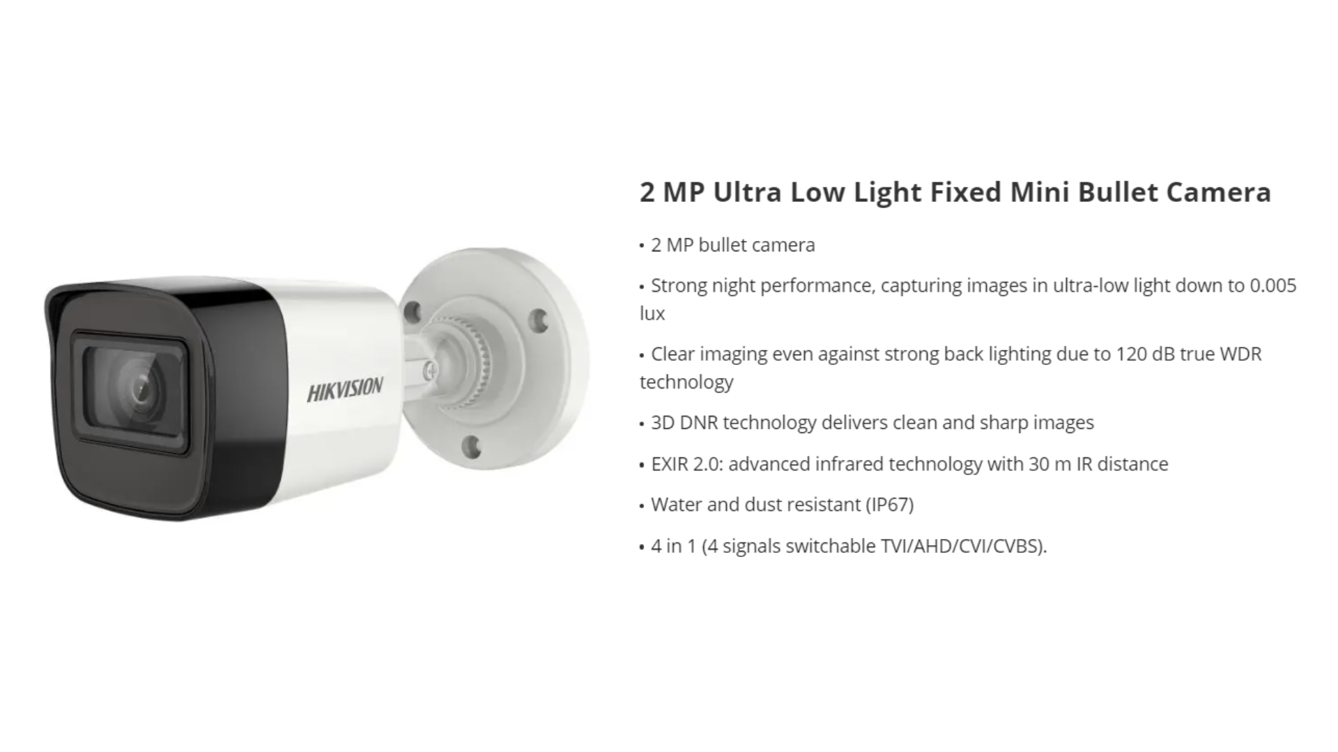 Telecamera Hikvision turret con ottica fissa 4 MP - Aikom Technology