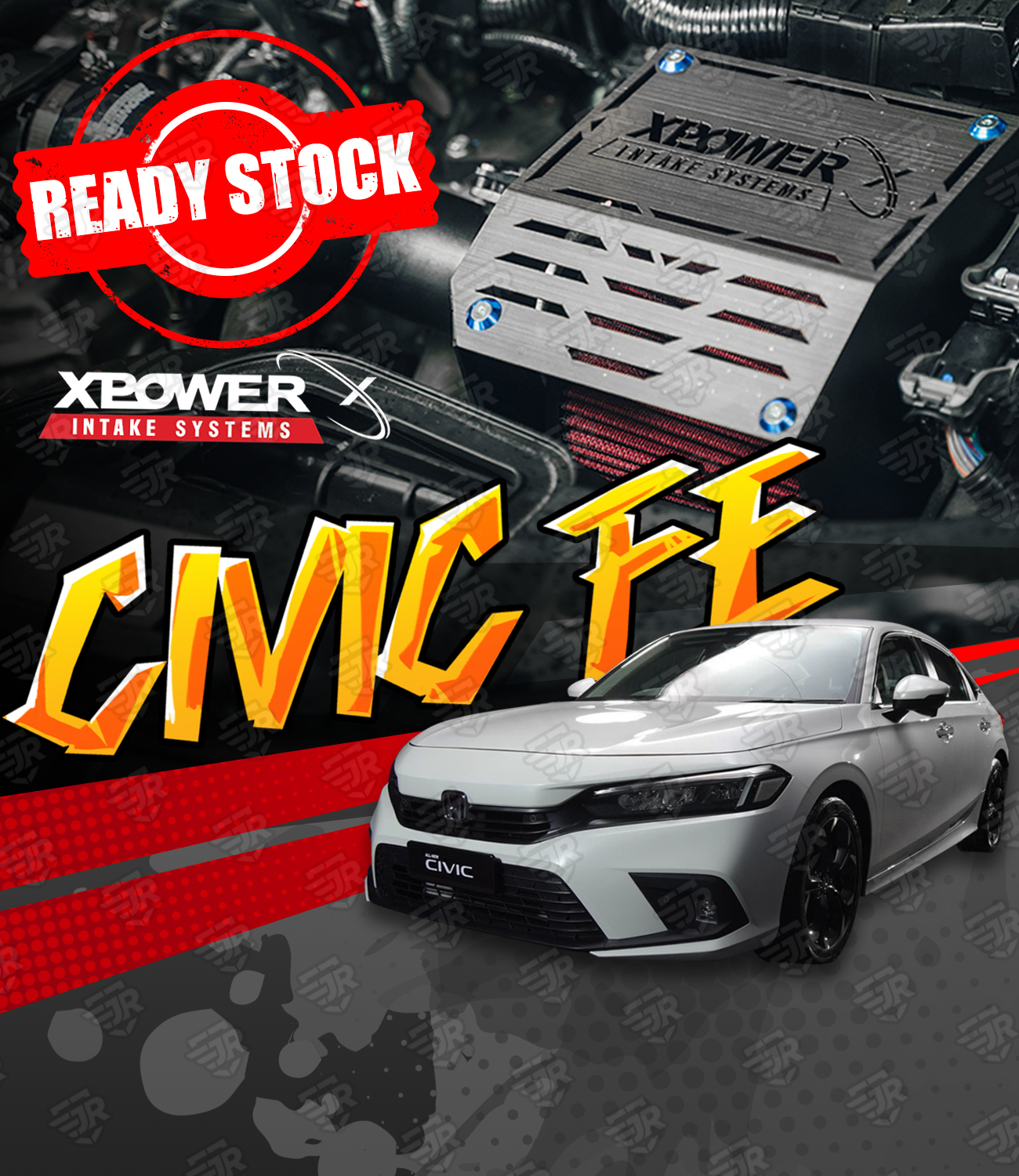 Xpower Air Intake System Honda Civic FE 1.5Turbo With Open Pod Filter ...