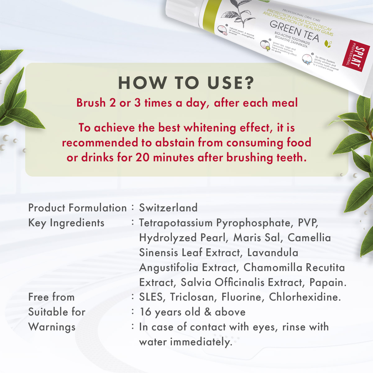 SPLAT Professional Green Tea Toothpaste 20ml | Shopee Malaysia