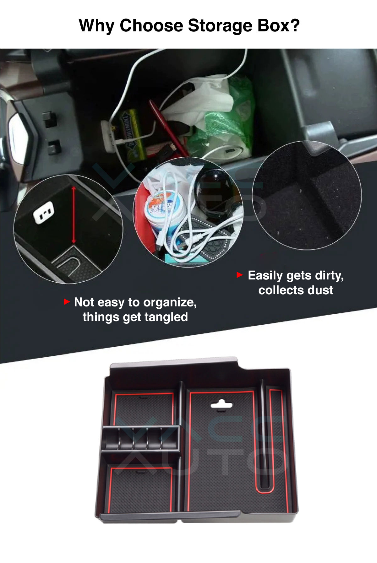 VACC AUTO Center Storage Box / Coin Box Armrest Console For Toyota ...