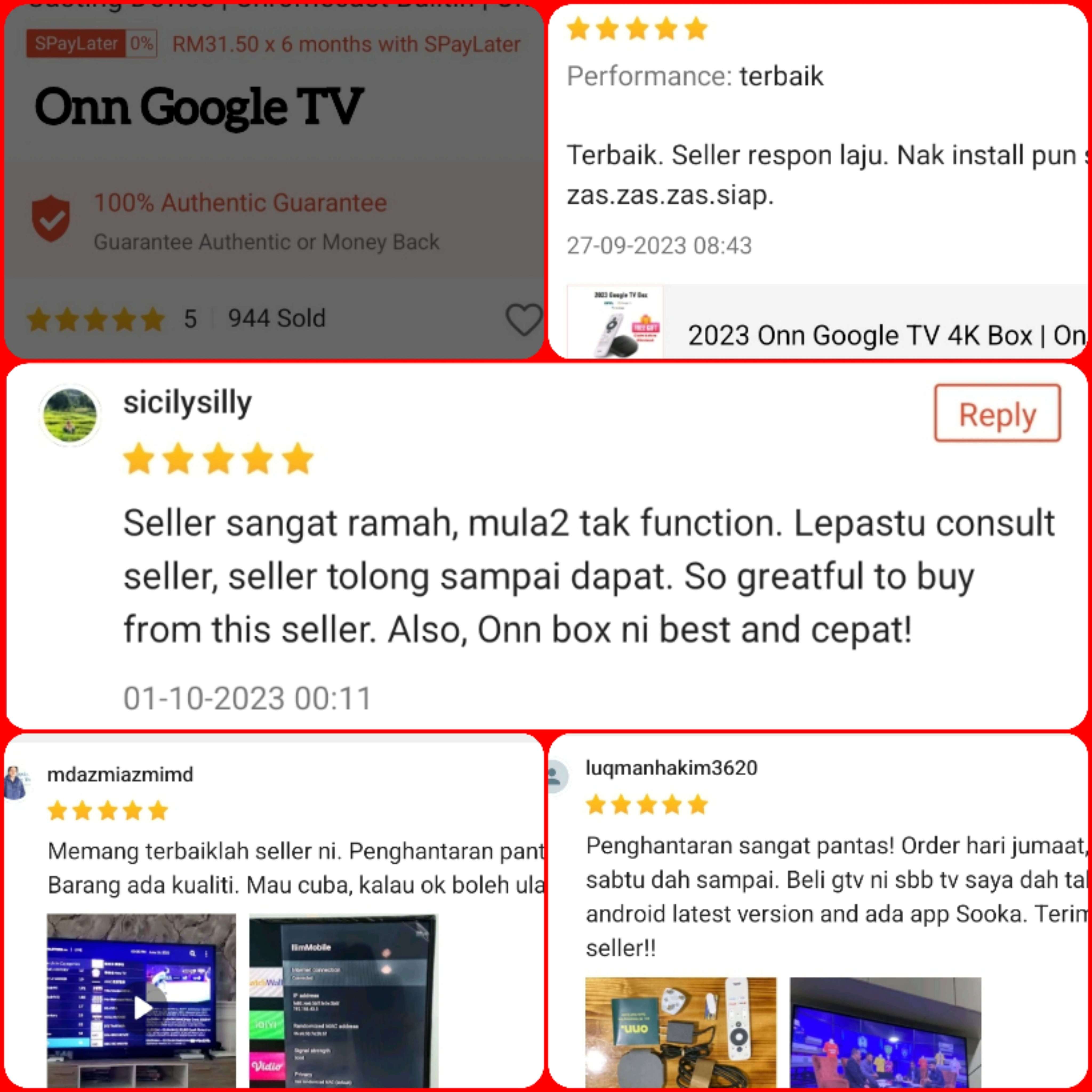 [Warranty] LATEST Onn 4K Box Onn 2K Stick Chromecast Builtin Onn