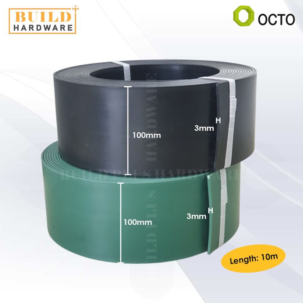 OCTO 100mm/150mm/200mm×10m×3mm Garden Edge Lawn UV Resistant Stabilised ...