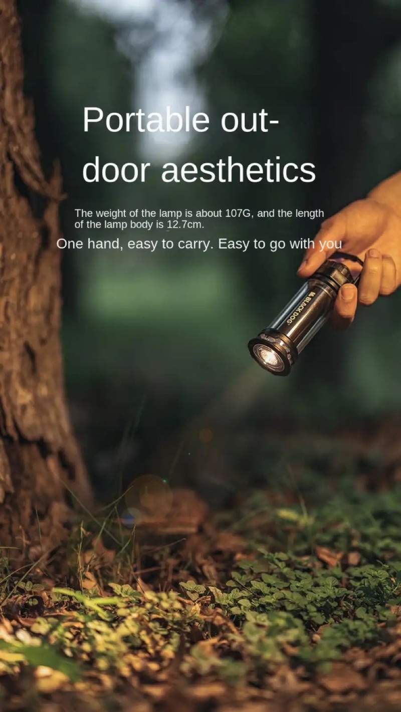 BLACKDOG Starfire Camping Light Dual Mini Lantern 4 Mode Flashlight ...