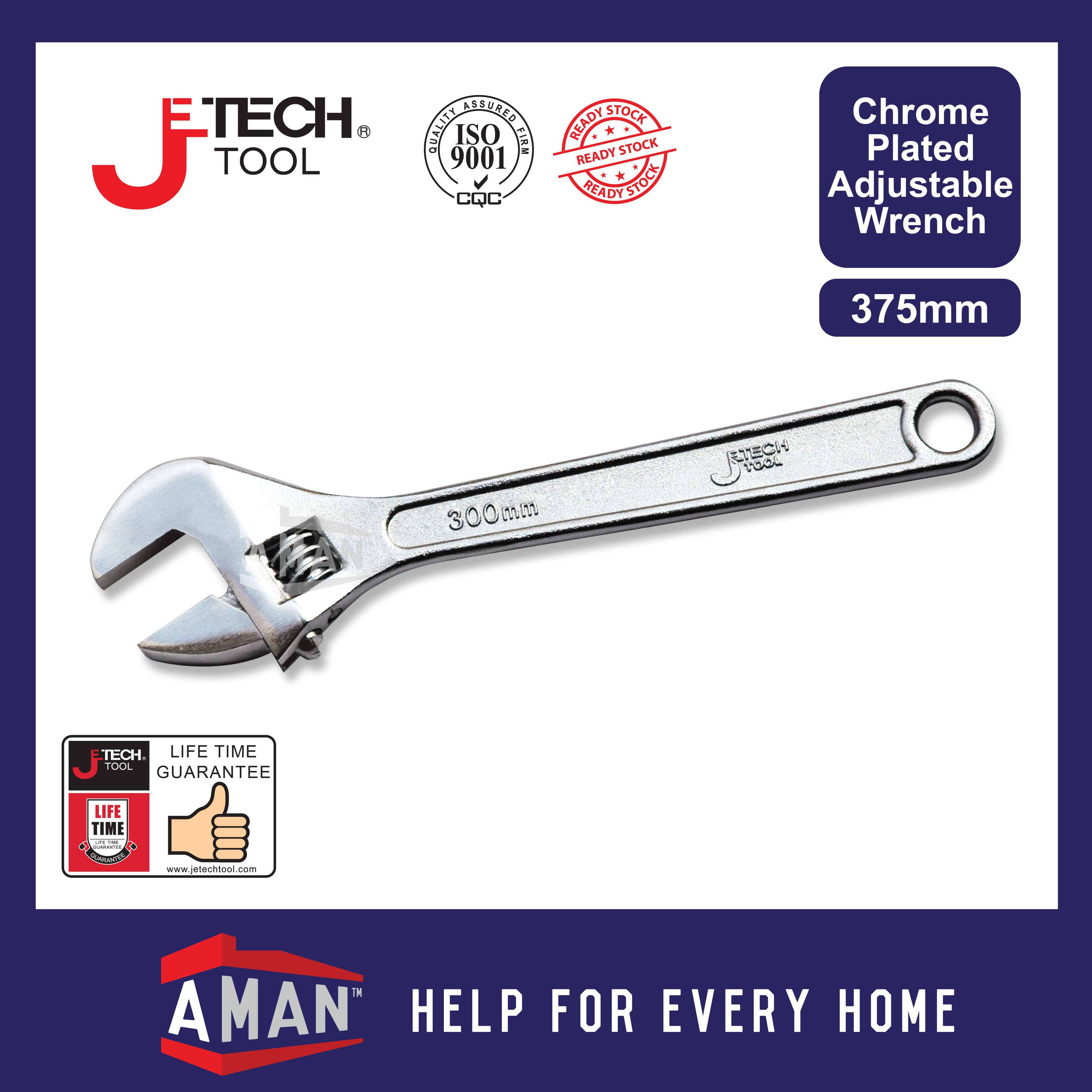 JETECH Adjustable Wrench Spanner Adjustable Spanner Chrome Plated CRV ...