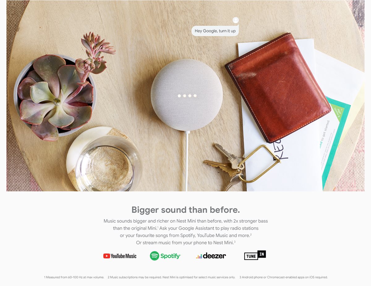 Google Nest Mini 2nd Gen Smart Home Device with Google Assistant, US ...