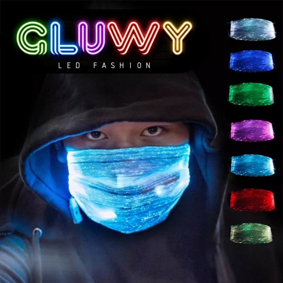 LED Masks Gesture Control LED Mask - Interactive Light-Up Party Mask ...