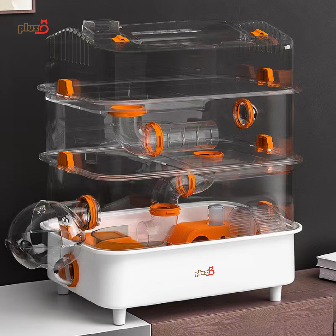 Photo inspiration: Gallery Detail: Ready Stock Castle Transparent Premium Hamster Cage Habitats