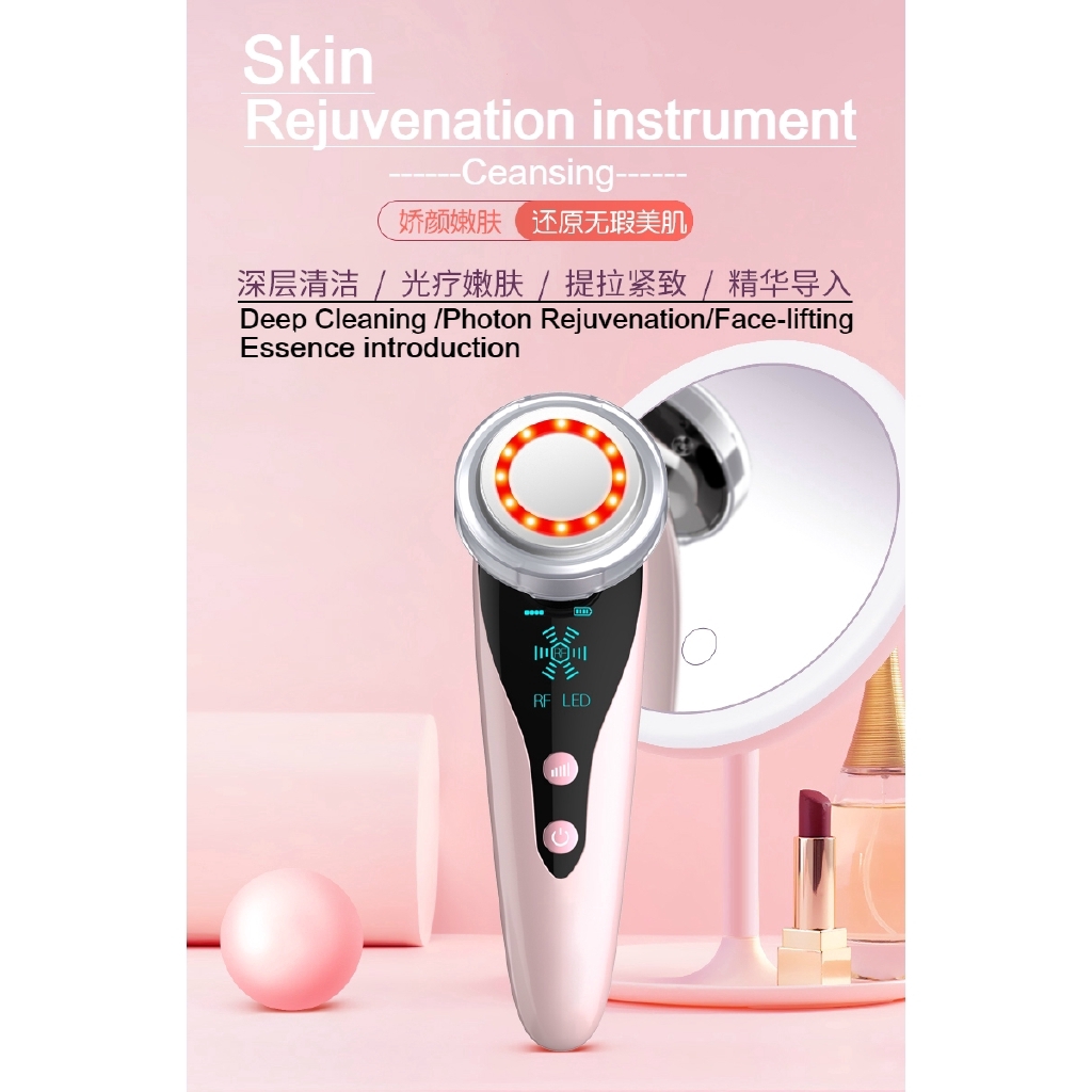 Mini Portable Photon Rejuvenation Beauty Machine Red and Blue Facial ...