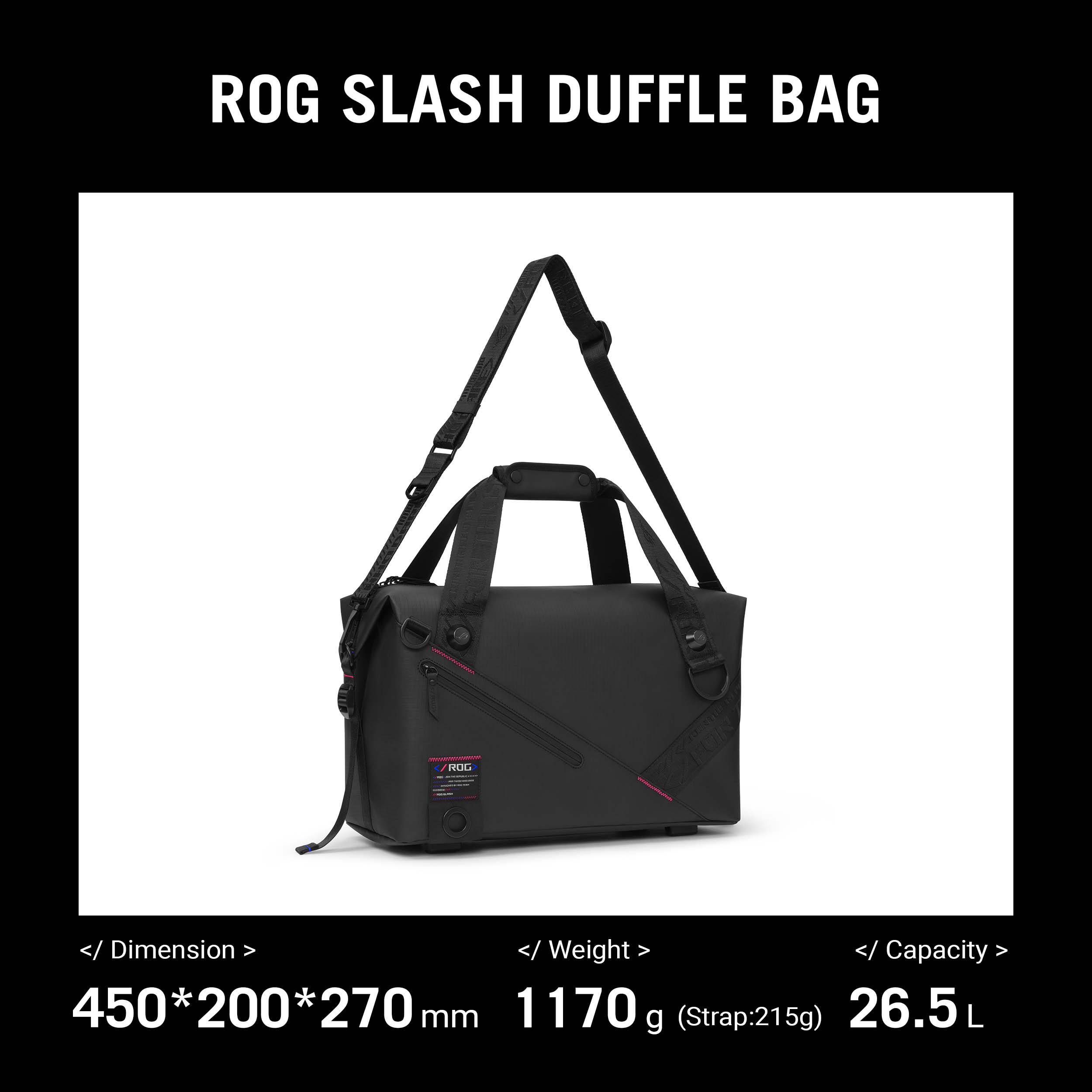 ASUS BC3700 ROG SLASH Duffle Bag ( 90XB08Q0-BBA000 ) | Shopee Malaysia