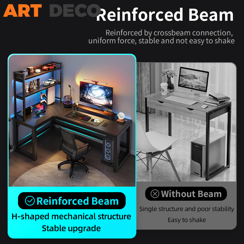 L Shape Table Gaming Table Computer Table 180CM Corner Desk Laptop