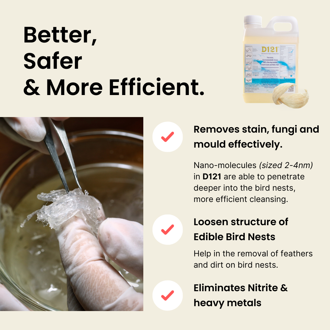 DD101 Commercial D121 Edible Bird Nest Organic Cleaning Solution Produk ...