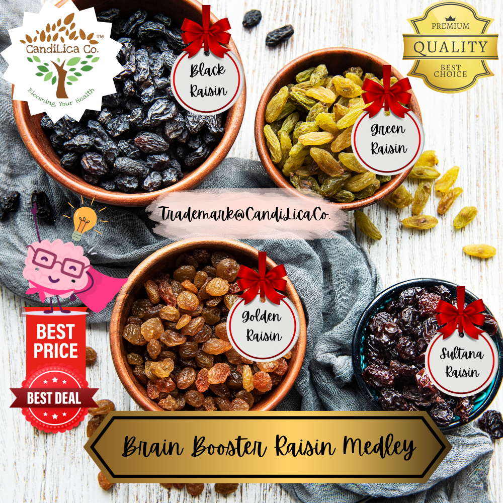CandiLica Co. Brain Booster Raisin Medley – Premium Imported Mixed 4 ...