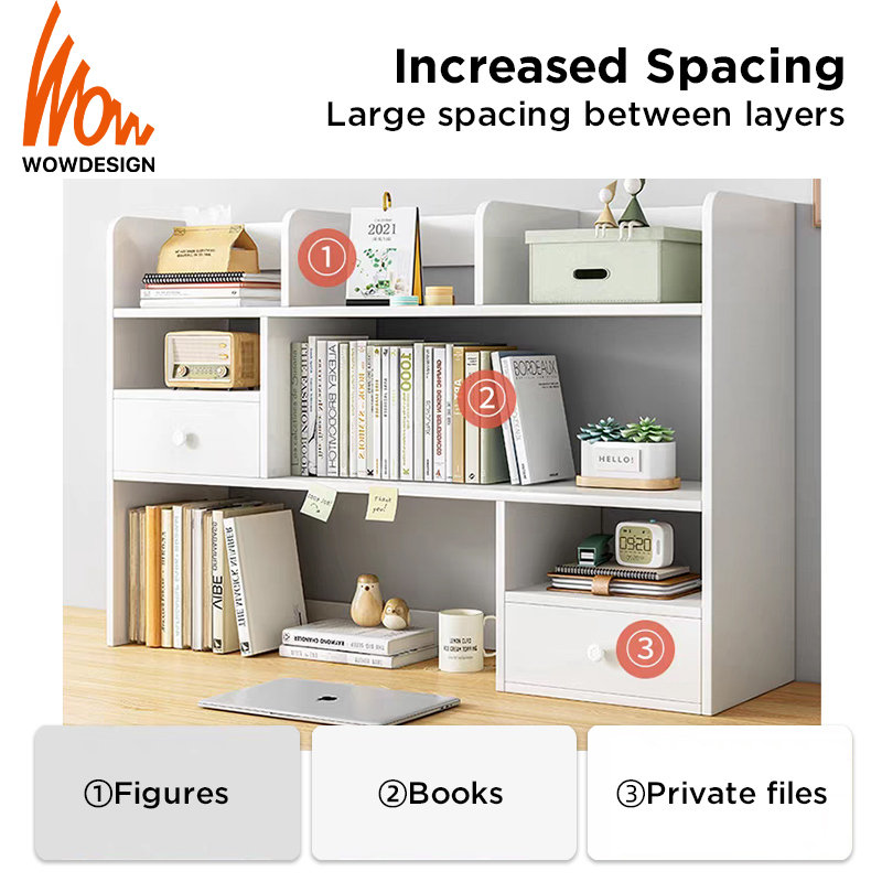 Desk Organizer Tabletop Organiser Storage Rack Rak Meja Desktop Rack ...