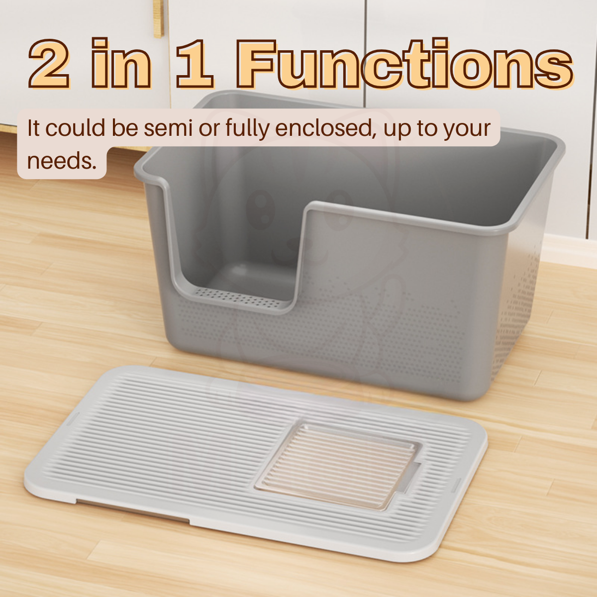 [STOCK CLEARANCE] Jumbo Fully Enclosed Cat Litter Box Bekas Tandas