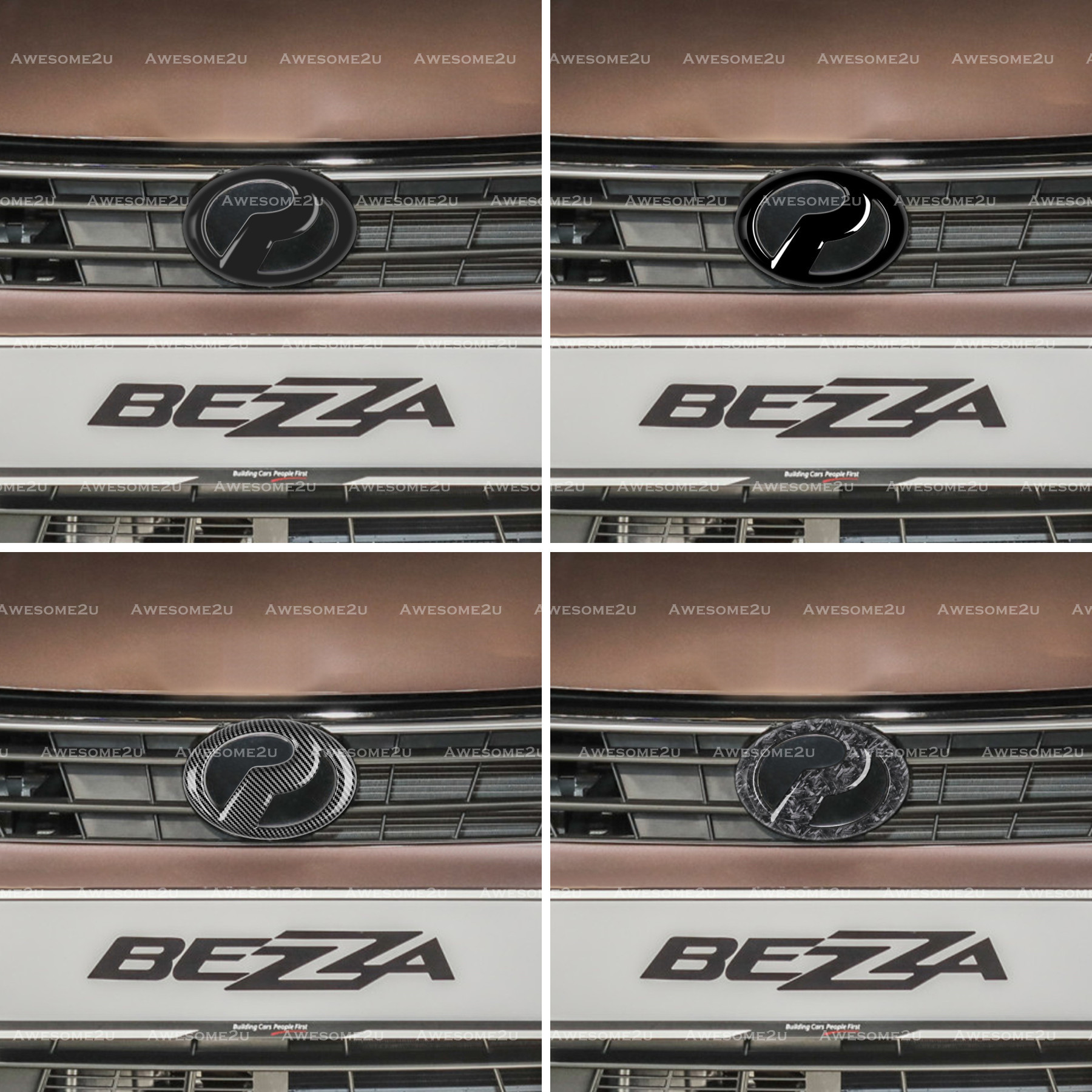 Awesome2u Perodua Bezza 2016-2025 Logo Emblem Frame Cover Perodua Logo ...