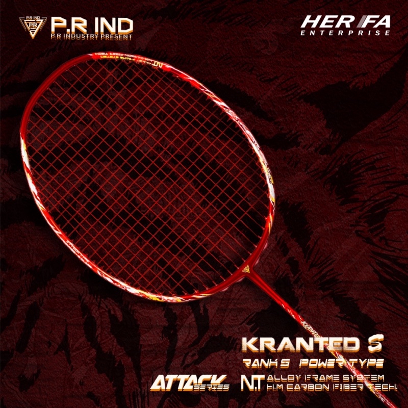 P.R IND Kranted-S Badminton Racket 4UG5 100%ORIGINAL Purple / White ...