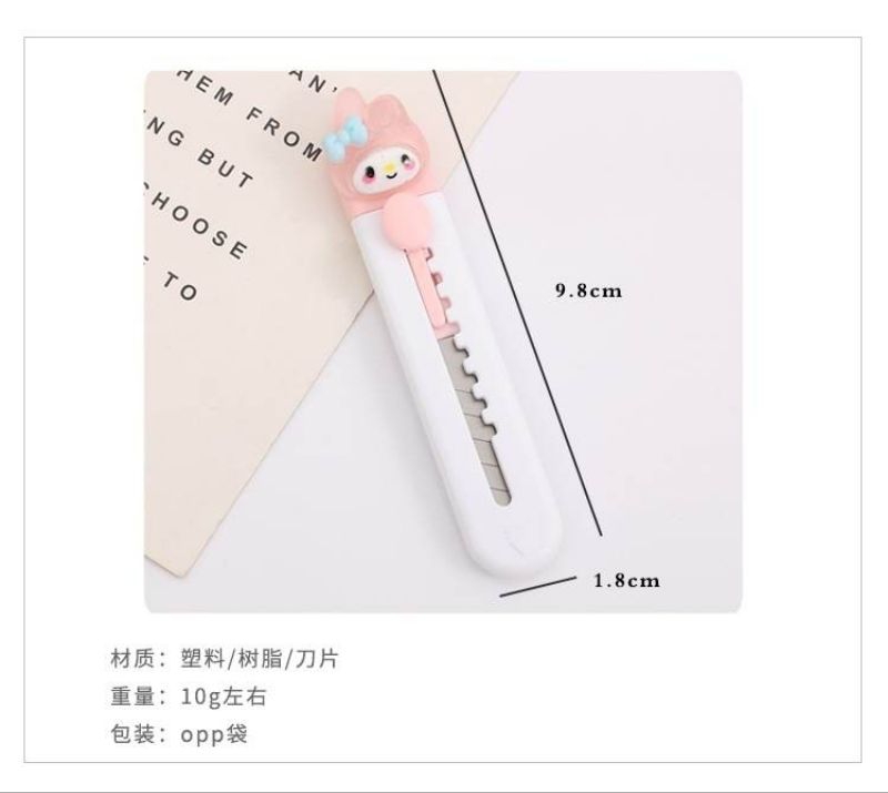 ReadyInMalaysia# 卡通可爱美工刀 Cartoon Utility Knife Mini Portable Cutter ...