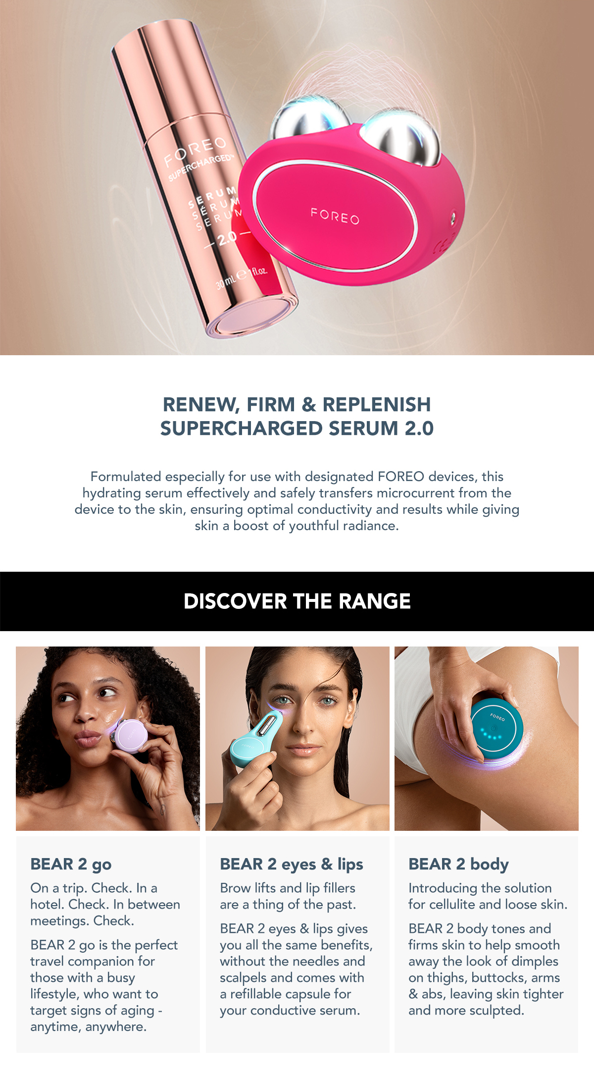 FOREO BEAR 2 Advanced Lifting & Toning Microcurrent Facial Device ...