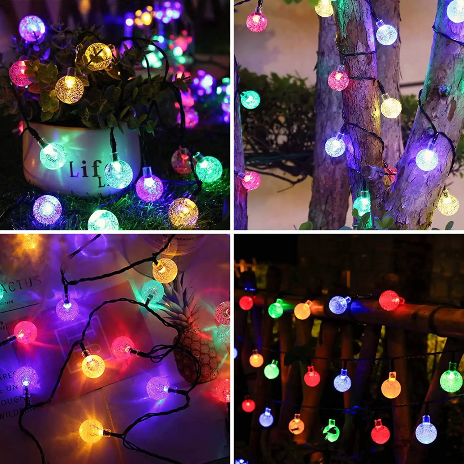 Lampu Raya Light 40LED Fairy String Lights Bubble Crystal Ball Lights ...