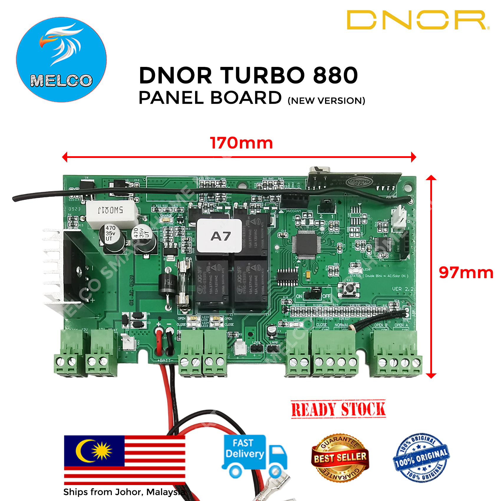 DNOR 880 CONTROL BOARD PANEL FOR DNOR TURBO 880 AUTOGATE SYSTEM ...