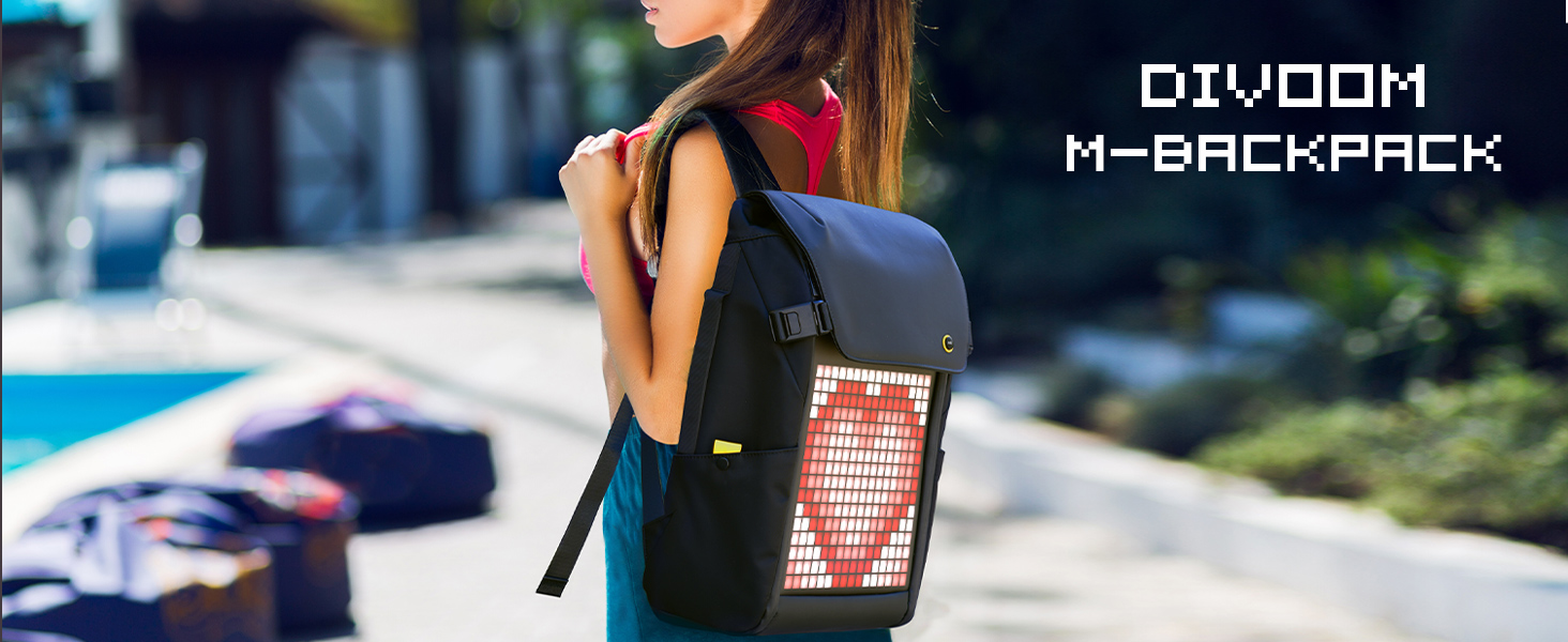 Divoom Pixoo S&Pixoo M&Cyberbag Backpack Customisable Pixel Art Multi ...