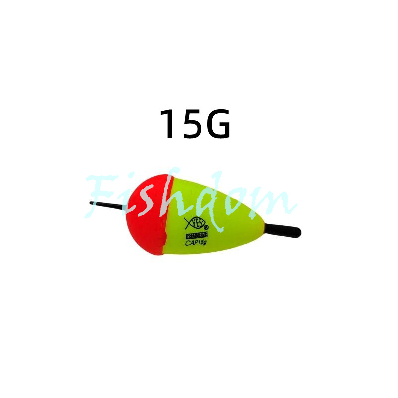 FISHDOM YES YELLOW RED FISHING FLOAT 2G / 3G / 4G / 5G / 6G / 7G / 10G ...