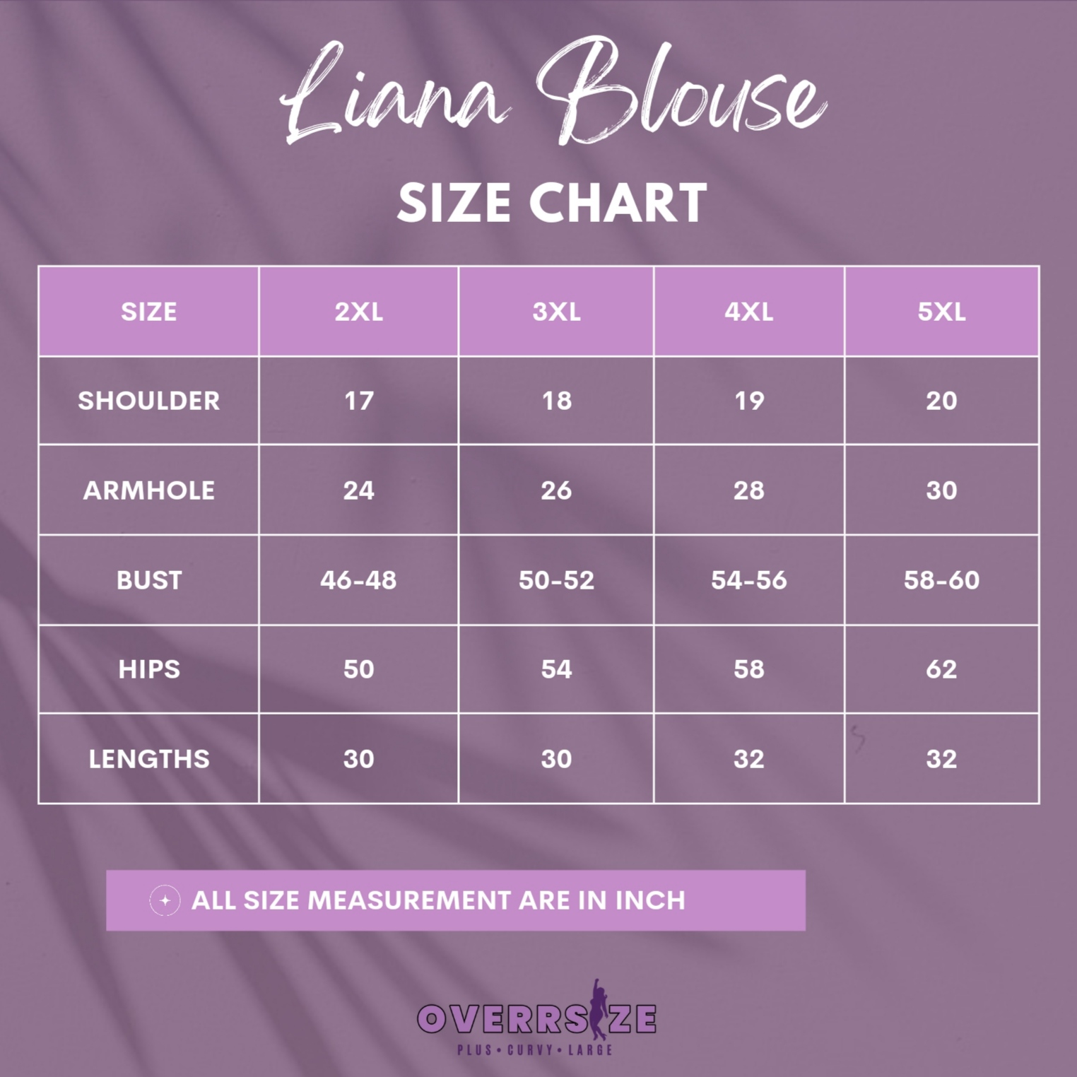 OVERRSIZE XL(42/44)-5XL(58/60) Plus Size Liana Bunga Floral Embroidery ...