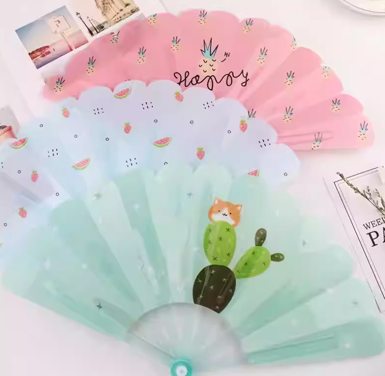 Toy🪅 Cute Cartoon Foldable Hand Fan Handheld Fan Student Children's ...