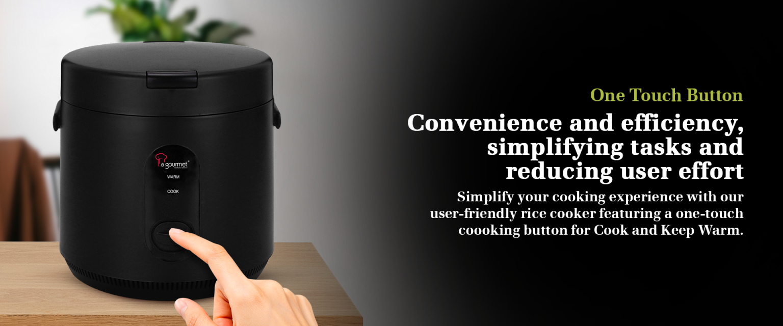 (NEW) La gourmet 0.4L Rice Cooker, Colour: COAL BLACK, IMPERIAL RED ...
