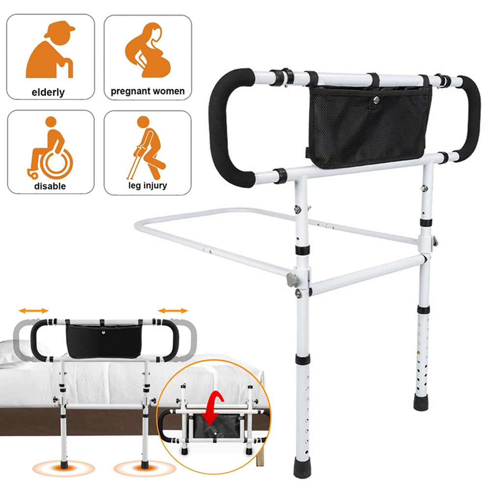 Bed Rails for Elderly Adults with Dual Side Handles, Foldable Bed ...