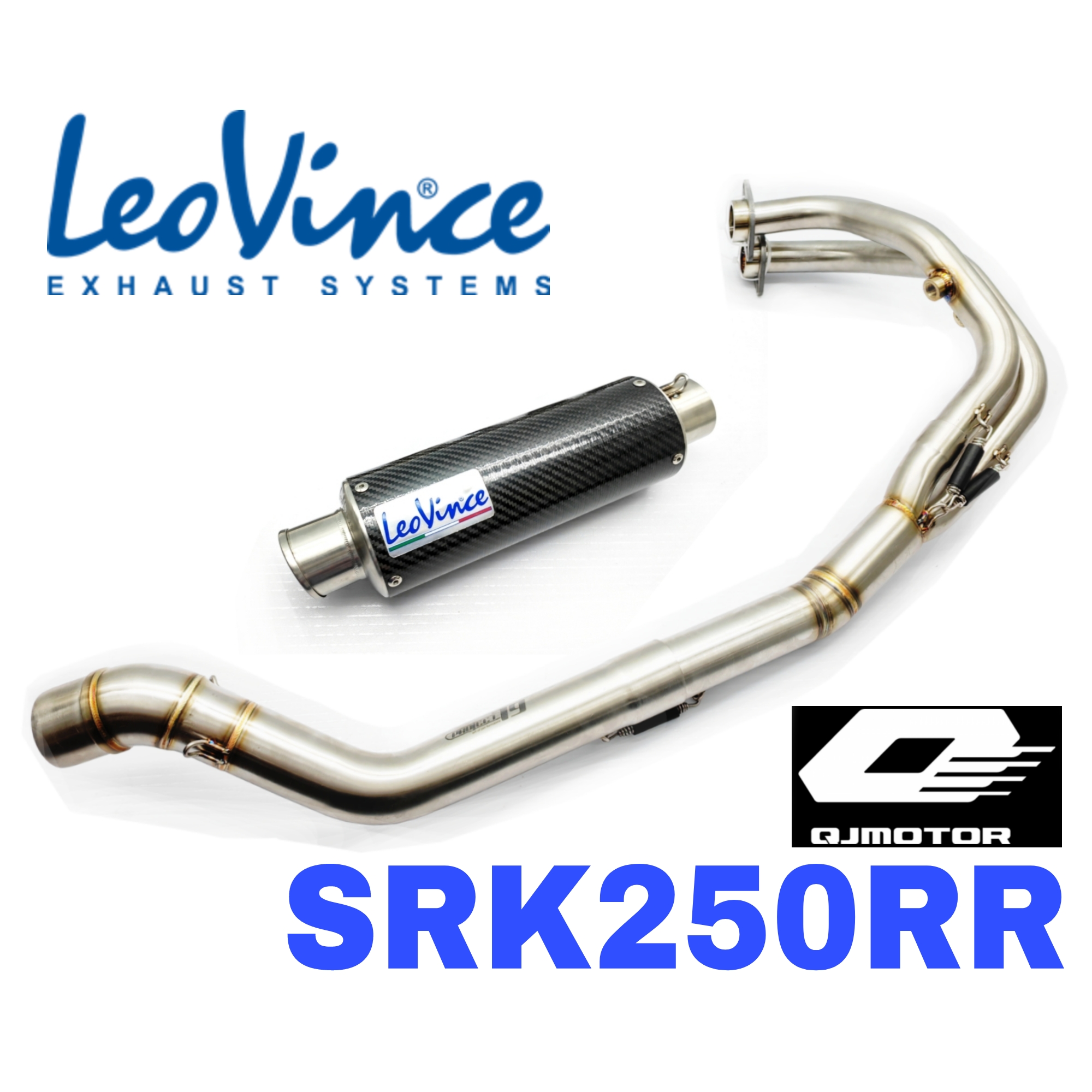Exhaust QJMotor SRK250RR Full System Stainless Steel Leovince Muffler ...