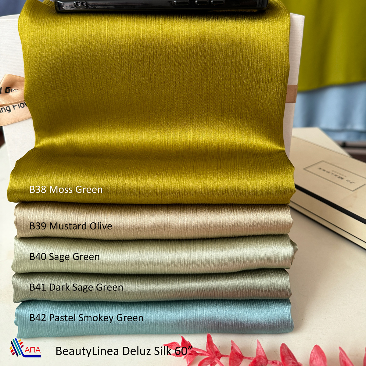 Ana Textile Beautylinea Deluz Silk Ironless Bidang 58/60 Price For 0.5m ...